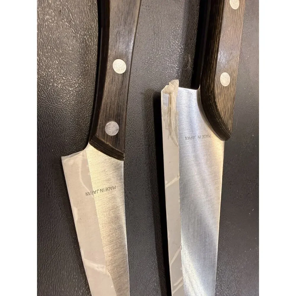 MAC Japan Kitchen Knife Set 2 Pc Chef & Utility Knives Wood Handles